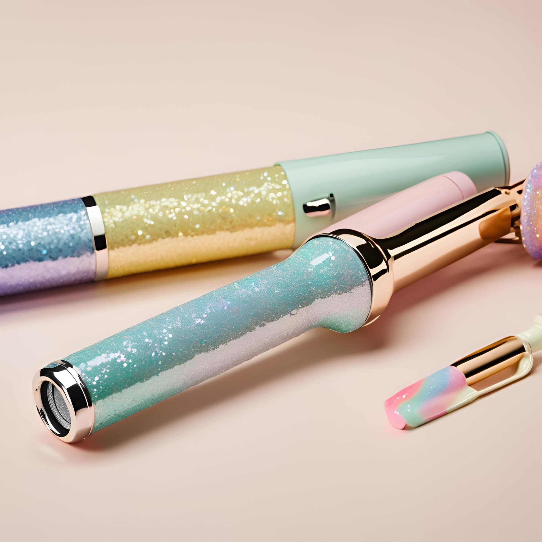 glitter krultang pastel kleuren